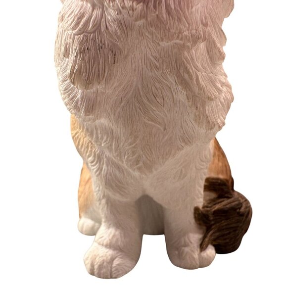 Country Artist Persian Cat Sitting Figurine Ceramic Realistic Tabby CatHand Pain - Picture 8 of 14